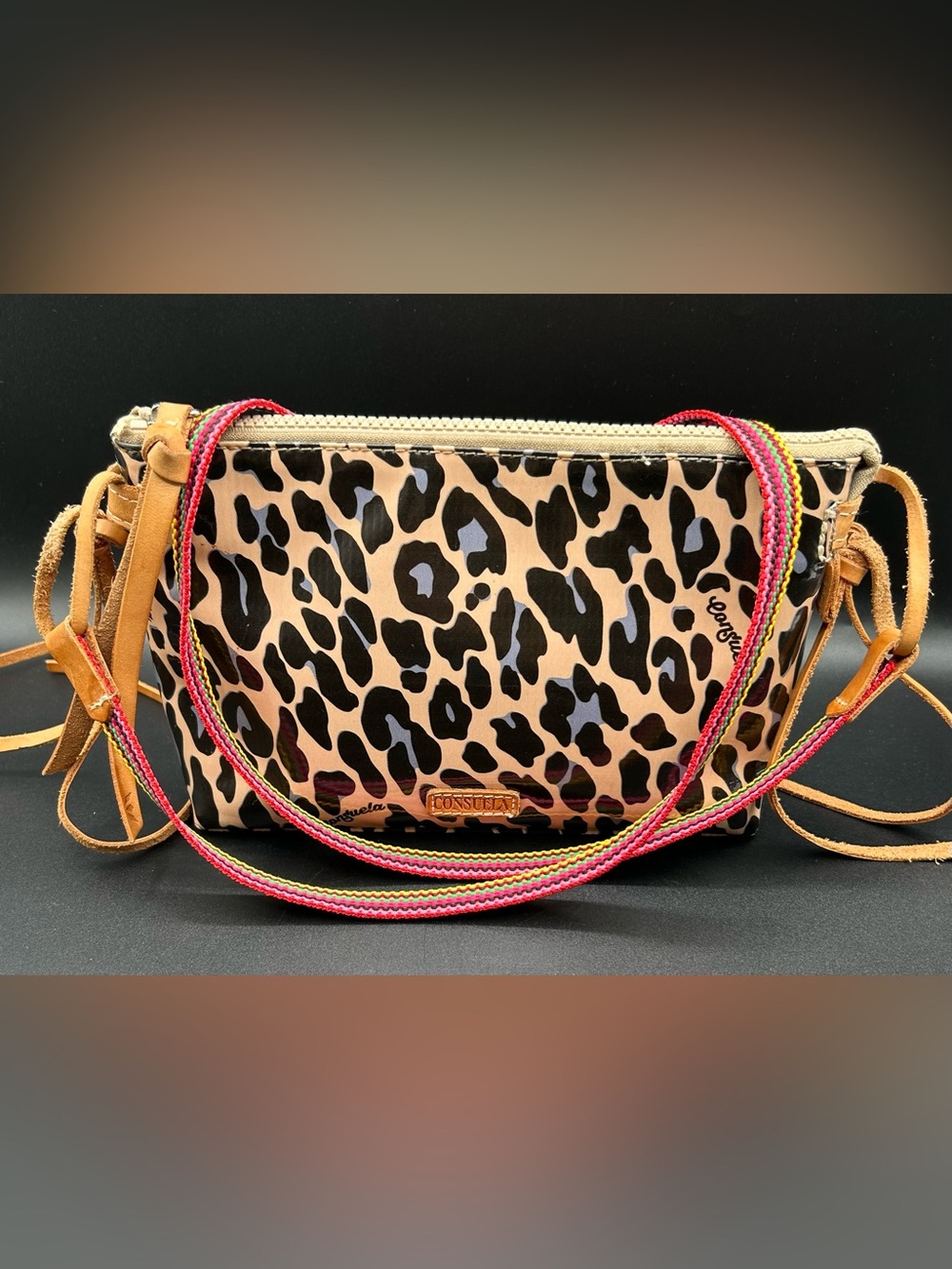 CONSUELA Blue Jag Print Crossbody.